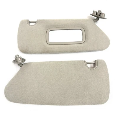 2005-2012 Dodge Dakota Sun Visors Pair Driver Passenger Side Gray Cloth OEM - Image 1 of 3
