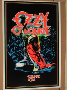 OZZY OSBOURNE - PÓSTER DE FIELTRO ZOSO 943 VINTAGE BLACKLIGHT 1981 - ÚLTIMO - Imagen 1 de 1