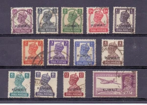 KUWAIT 1945 GVI DEF. SET ( 13 ) SG52-63 FINE USED CAT £190 - Picture 1 of 1