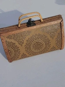 Vintage Japanese Handmade Bamboo  Clutch Purse - Picture 1 of 4