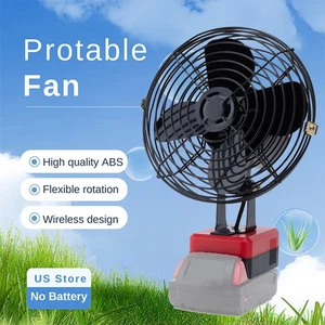 Portable Jobsite Fan For Milwaukee 18V Li-Ion Battery New Fan with USB Switch - Picture 1 of 12