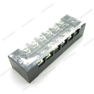 5 × Barrier Terminal Block 15A 600V 6 Pole Position Way TB-1506L for 22-15AWG  - Image 1 of 4