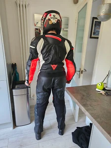 Dainese 2 Piece Leather Suit for Ladies Multicolored Used Excellent Condition - Picture 1 of 20