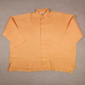 Camicia Planet by Lauren G lino taglia unica firmata tunica Lagenlook Peterpan Colla - Foto 1 di 22