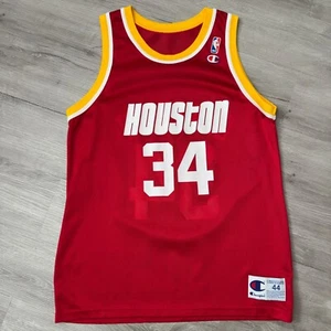 Authentic HAKEEM OLAJUWON Houston Rockets Champion Jersey 44 Large Vintage - Picture 1 of 9