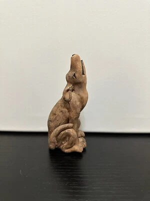 Vintage Whiterock Studio 1989 Howling Wolf Coyote Pottery Figurine 5" Rare - Image 1 of 4