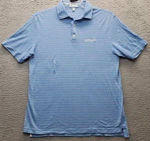 Peter Millar Polo Shirt Men Medium Multi Striped Textron Golf Performance Collar - Picture 1 of 8