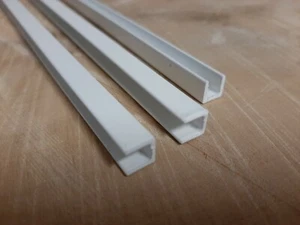 Perfil de aluminio U-Profile ángulo U perfil de aluminio blanco mate RAL 9016 recubrimiento en polvo - Imagen 1 de 7