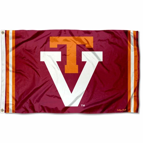Virginia Tech Hokies Vintage Retro Throwback Large Outdoor Flag Cover