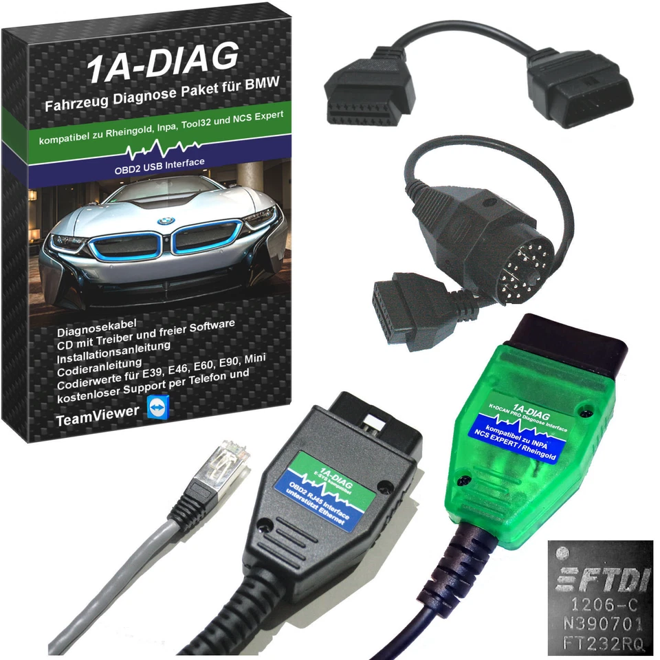 OBD2 Diagnose für BMW E, F, G und I Modelle ab 1996 komp.zu INPA, Rheingold ISTA - Bild 1 von 1