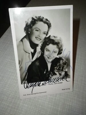 Autogrammkarte  Magda Schneider  Romy Schneider Mutter Tochter Orignal Signiert! - Bild 1 von 4