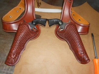 Leather Shoulder Holster With Shell Loops Fits Colt Anaconda .45 Colt fit 4"-8" - Image 1 of 4