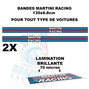 2 X Stripes Martini Sticker Rocker Racing Stripes Ribbon Sticker - Bild 1 von 1