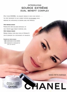 Crema hidratante de belleza Chanel 1997 vintage Yasmin Le Bon 1 página anuncio de revista - Imagen 1 de 1
