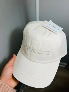 Coach baseball cap/ hat white New with tag - Picture 1 of 8