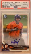 2018 Bowman Chrome Yordan Alvarez RC Auto PSA 10 “Hot!!!”