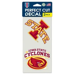 Iowa State Cyclones 4x4 Perfect Cut Set of 2 Decal [NEW] NCAA Car Emblem Sticker - Picture 1 of 1