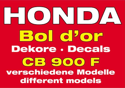 Honda CB 900 F Kompatibel Dekorsätze Decals diverse Modelle Kein OEM - Изображение 1 из 4