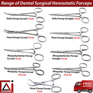 Hemostatic Clamps Forceps Dental Surgical Mosquito Kelly Pean Backhaus Forceps - Picture 1 of 18