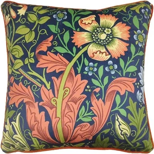 Cojín William Morris Compton - 40 x 40 cm Tubería Suave Terciopelo Cepillado - Imagen 1 de 2