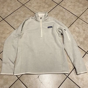 Patagonia Better Sweater Women M Medium Cream 1/4 Zip Fleece Jacket Deep White - Bild 1 von 16