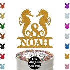 Seahorse Cake Toppers Personalised Glitter Cake Decoration Custom Any Name Age