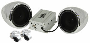 Boss MC420B 3" Bluetooth Speakers 2-Channel Amplifier Motorcycle/ATV Handle Bar