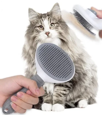 Cepillo de pelo para mascotas perros peine para gatos aseo y cuidado cepillo para gatos peine de acero inoxidable para Foto 1 de 4