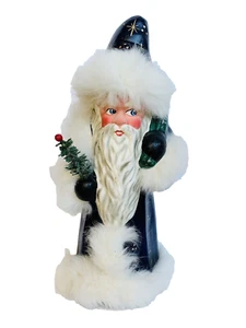 Ino Schaller Radko Weihnachtsmann Süßigkeiten Behälter Pappmaché 13" MIDNIGHT WINTER STAR - Bild 1 von 8