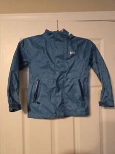 REI Jacket Youth XS 6-7 Light Blue Rain Coat Waterproof Lightweight Packable - Picture 1 of 3