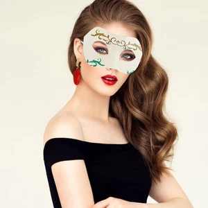 5 Pcs Blank Mask Diy White Paper Masks to Decorate Child Paintable - Imagen 1 de 12
