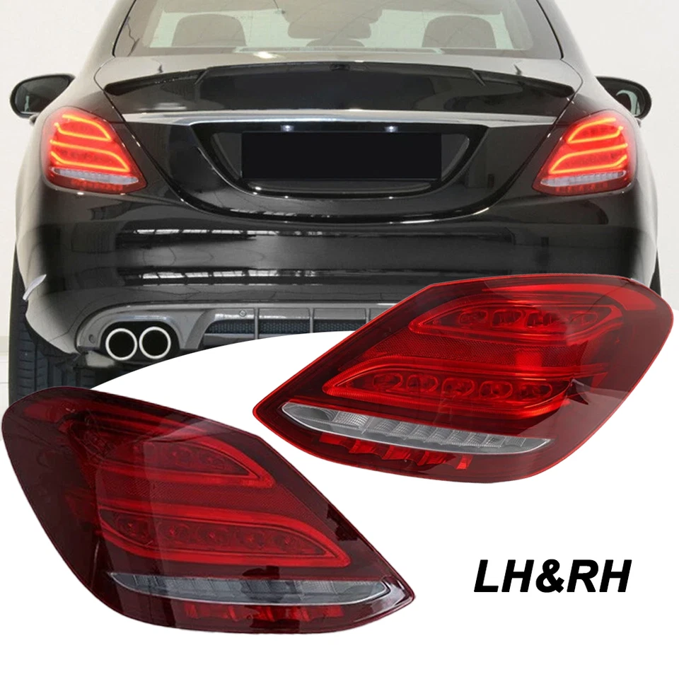 Left&Right Tail Lights For 2015~2018 Mercedes Benz C-Class W205 C300 Brake Lamps - Изображение 1 из 4
