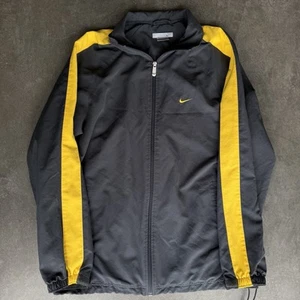 Nike Vintage Softshell Training Windbreaker Jacket Yellow/Silver US Size L - Picture 1 of 6