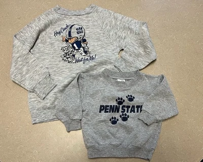 Винтажный Heather серый Penn State Nittany львы толстовка комплект—18M/3T - Изображение 1 из 4