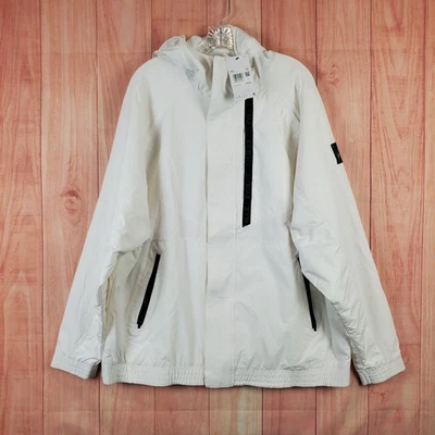 Nike Sportswear Air Max Woven Mens Jacket 2XL White Long Sleeve Hooded Full Zip - Image 1 of 4