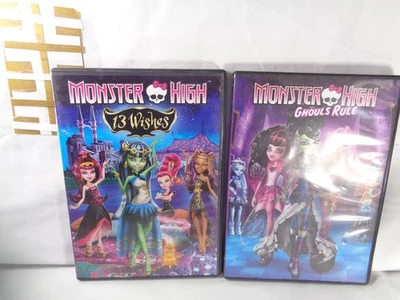 Monster High: 13 Wishes /Ghouls Rule [DVD lot of 2 Very Good Disc Foto 1 de 2