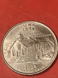 2004 D Iowa 50 States Quarter • Buy 10 Get 40% Off • #240607 • BU - Picture 1 of 2