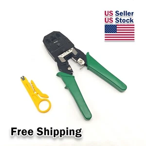 RJ45 RJ11 RJ12 CAT5 Network Cable Wire Stripper Crimper Crimp Cutter Plier Tools - Picture 1 of 10