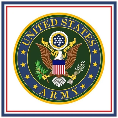 US American Army Crest Insignia Emblem Counted Cross Stitch Chart Pattern - Image 1 of 4