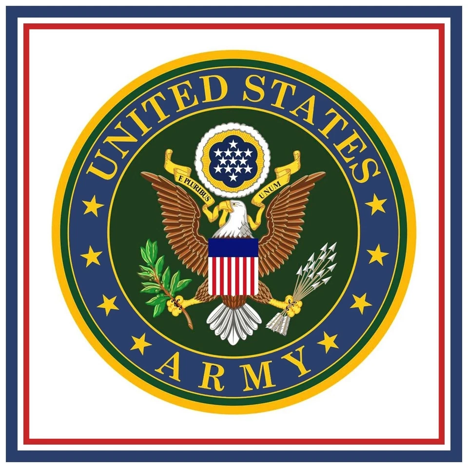 US American Army Crest Insignia Emblem Counted Cross Stitch Chart Pattern - Image 1 of 4