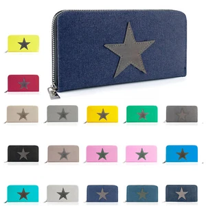 Damen Geldbörse Portemonnaie Brieftasche Geldbeutel mit Stern Muster  - Bild 1 von 20