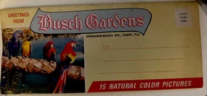 Vintage Postcard Folder Busch Gardens, Tampa, Florida 15 Color Pictures ❤️ - Picture 1 of 4