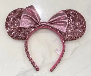 Tokyo Disney Resort Minnie Mouse Headband Spangle Pink Ears Hat 2018 #DD321 - Picture 1 of 1