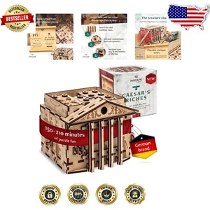 Intriguing Hidden Compartment Puzzle Box - Escape Room Experience for All - Picture 1 of 11