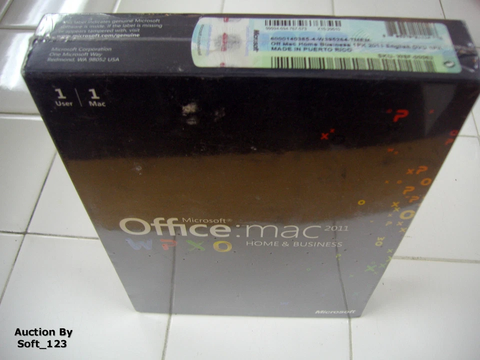 MS Microsoft Office MAC 2011 Home and Business Full Retail English DVD =SEALED= - Image 1 of 4