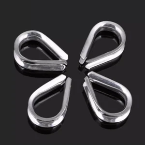 Dedales duraderos de acero inoxidable 304 para clips de cuerda de alambre abrazaderas de cable 1,5 mm-16 mm - Imagen 1 de 8