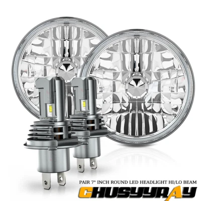 Faros LED redondos de 7 pulgadas Hi/Lo H4 Fit Mercedes Benz 240D 300D 220D 300TD 280 Foto 1 de 4