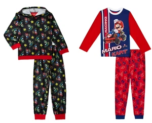 Super Mario Bros Boys 4 Pc Graphic Print Lounge Pajama Sets Size Large 10-12 - Picture 1 of 6