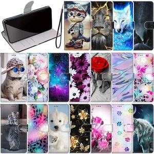 Dog Wolf Cat Flower Wallet Phone Case For Samsung A56 A36 A16 A23 A25 A24 A15 - Picture 1 of 32