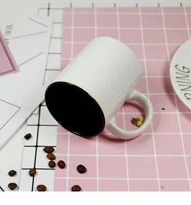 6 Stck. 11oz zweifarbig Sublimation Becher schwarz Tasse Wärme Presse Transfer Zum Selbermachen Geschäft - Bild 1 von 2